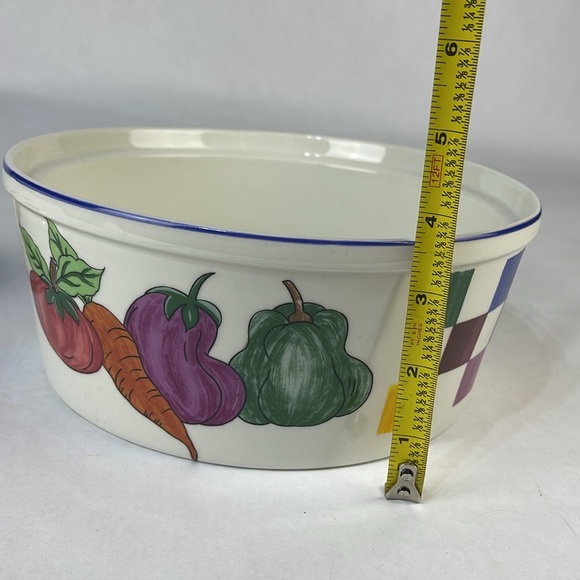 Verdura Hand Painted Veggie Motif Casserole Dish - Picture 16 of 16